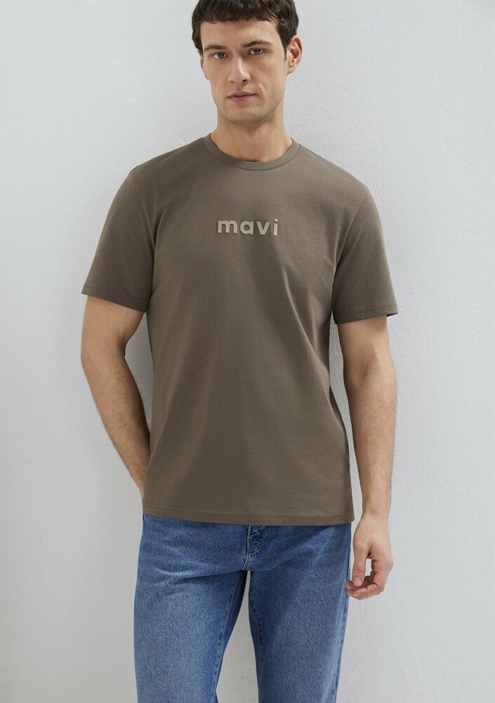 Mavi Baskılı Kahve Erkek Tişört 0612732-83866