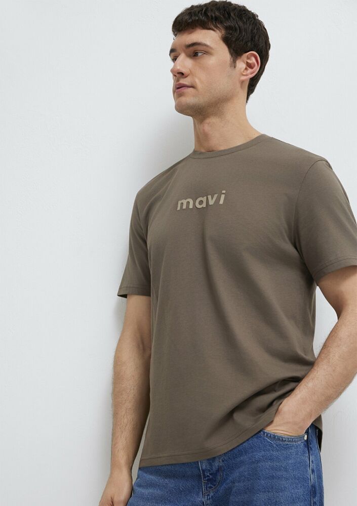 Mavi Baskılı Kahve Erkek Tişört 0612732-83866 (1)