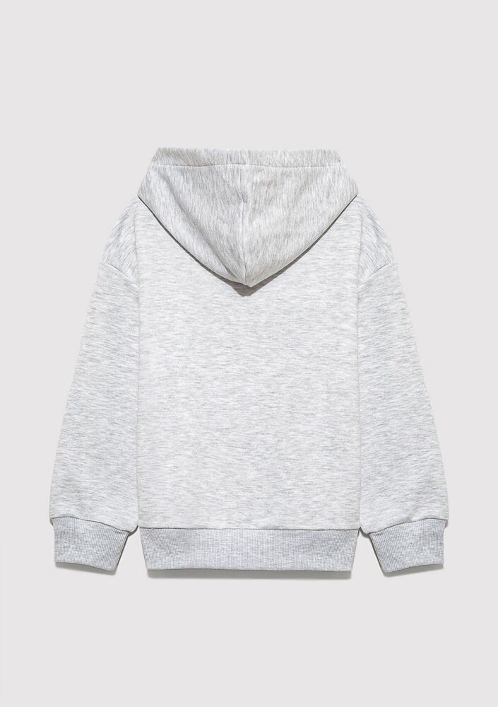 Mavi Baskılı Kapüşonlu Çocuk Sweat 6S10113-88467 (1)