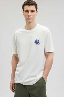 Mavi Baskılı Kırık Beyaz Erkek Tişört 0612028-70057 - Mavi (1)