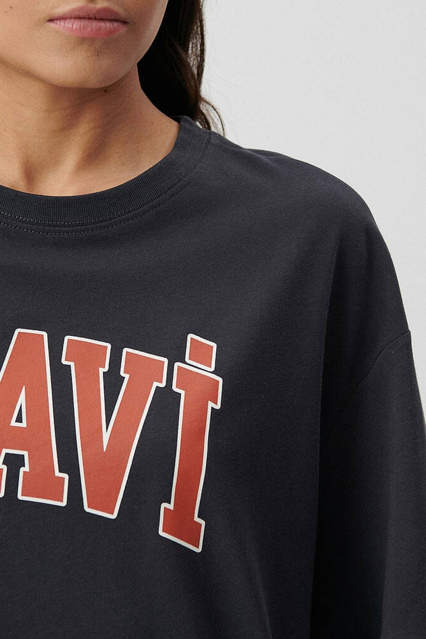 Mavi Baskılı Koyu Antrasit Kadın Tişört 1600843-82185 - 4