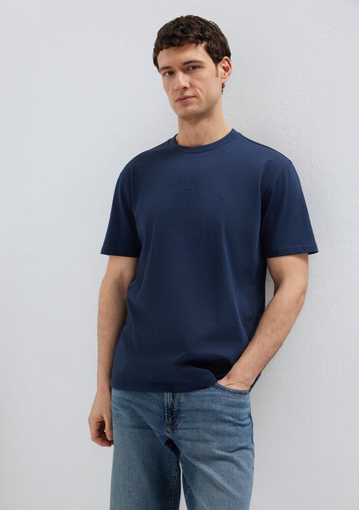 Mavi Baskılı Lacivert Loose Fit Erkek Tişört 0613156-70490 (1)