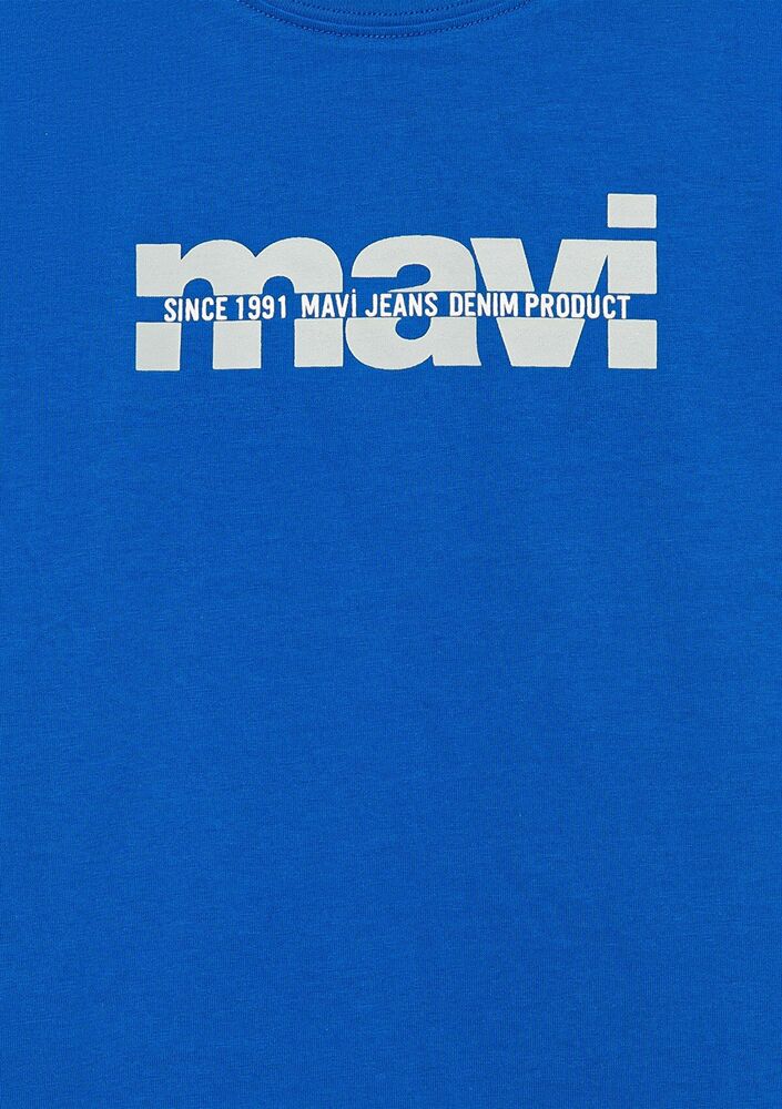Mavi Baskılı Logo Koyu Göm Mavi Çocuk Tişört 6610286-82491 - 4