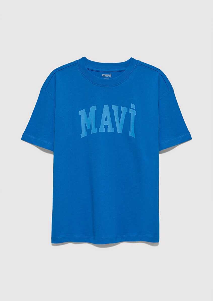 Mavi Baskılı Mavi Loose Fit Çocuk Tişört 6610484-70902