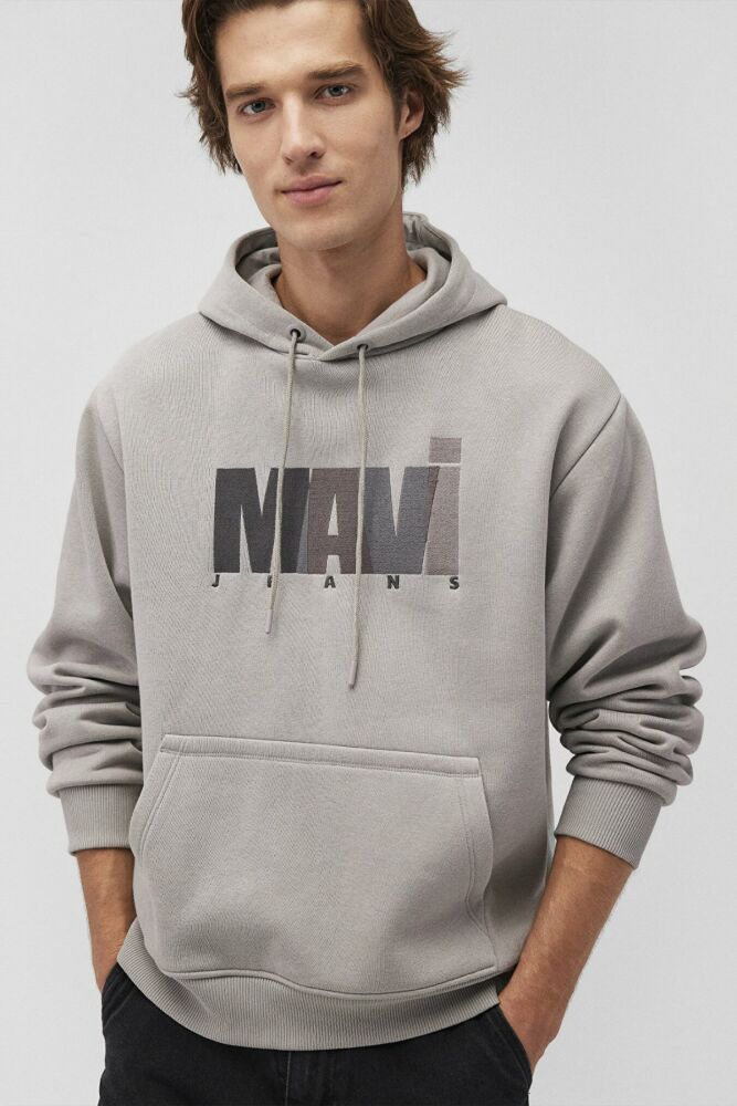 Mavi Baskılı Mineral Gri Erkek Sweat 0S10199-70093