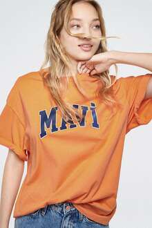 Mavi Baskılı Monck Orange Kadın Tişört 1600843-71407 - 10