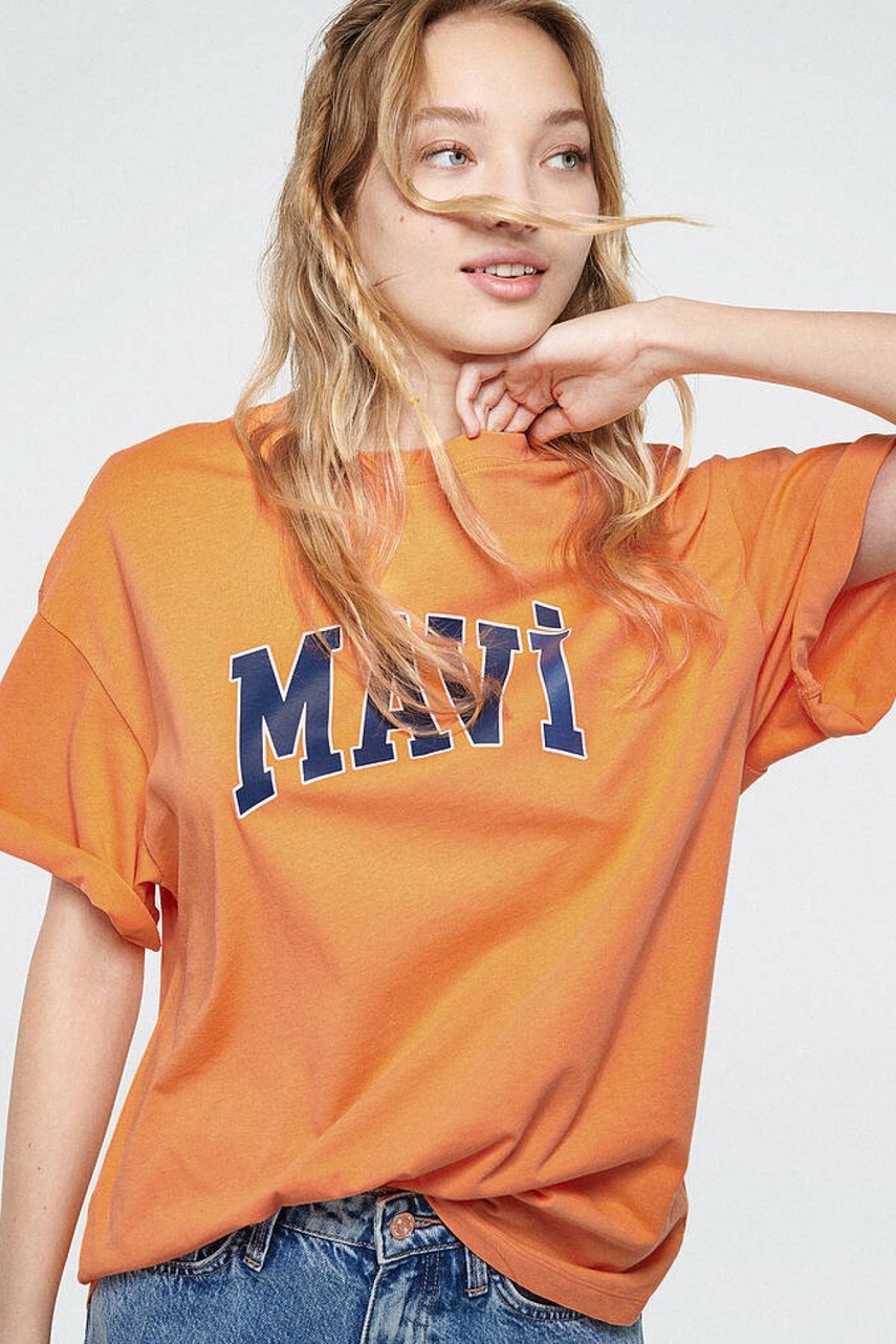 Mavi Baskılı Monck Orange Kadın Tişört 1600843-71407 - 10