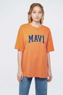 Mavi Baskılı Monck Orange Kadın Tişört 1600843-71407 - 8
