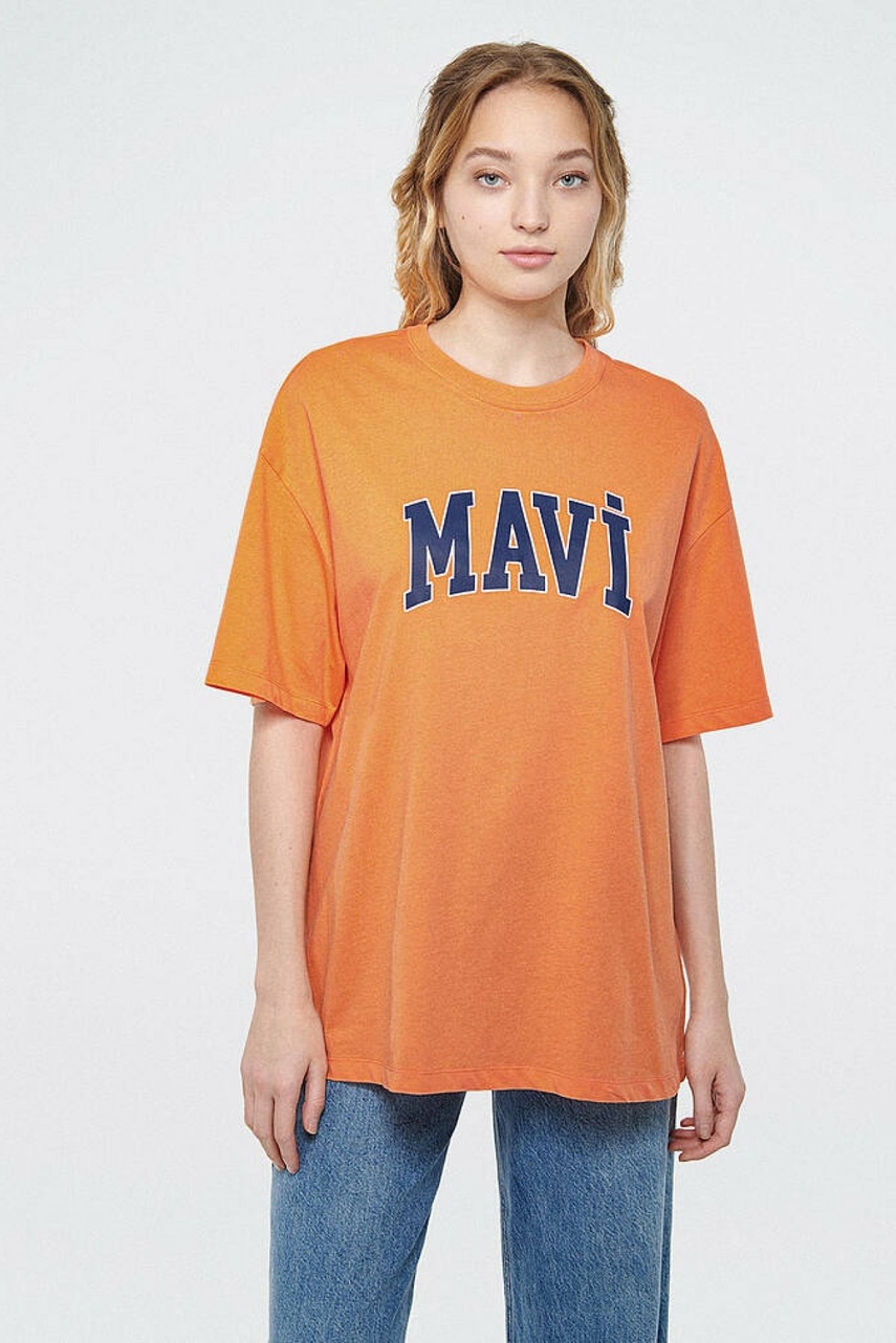 Mavi Baskılı Monck Orange Kadın Tişört 1600843-71407 - 8