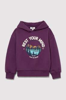 Mavi Baskılı Mor Çocuk Sweat 7S10060-70577 - Mavi (1)