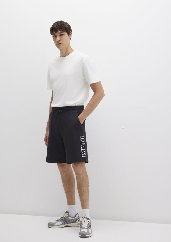 Mavi Baskılı Siyah Erkek Şort 0410225-900