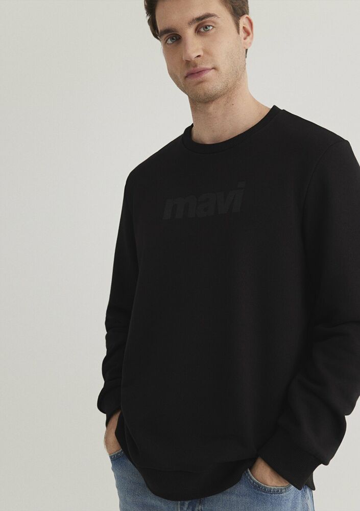 Mavi Baskılı Siyah Erkek Sweat 066303-900