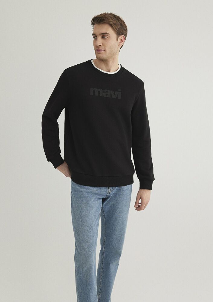 Mavi Baskılı Siyah Erkek Sweat 066303-900 (1)
