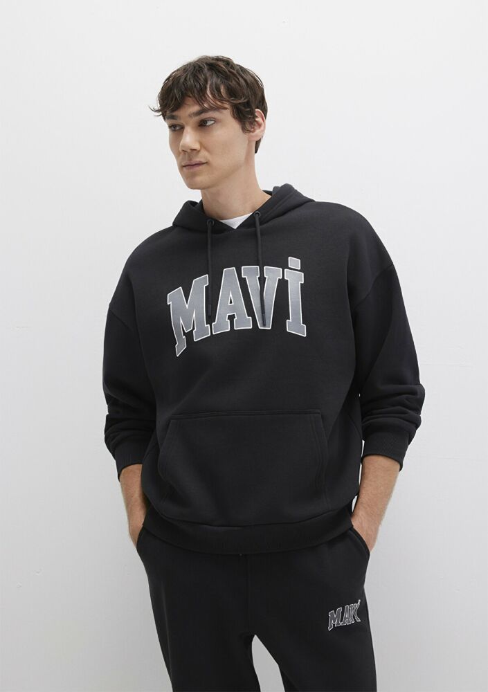 Mavi Baskılı Siyah Erkek Sweat 067149-902 (1)