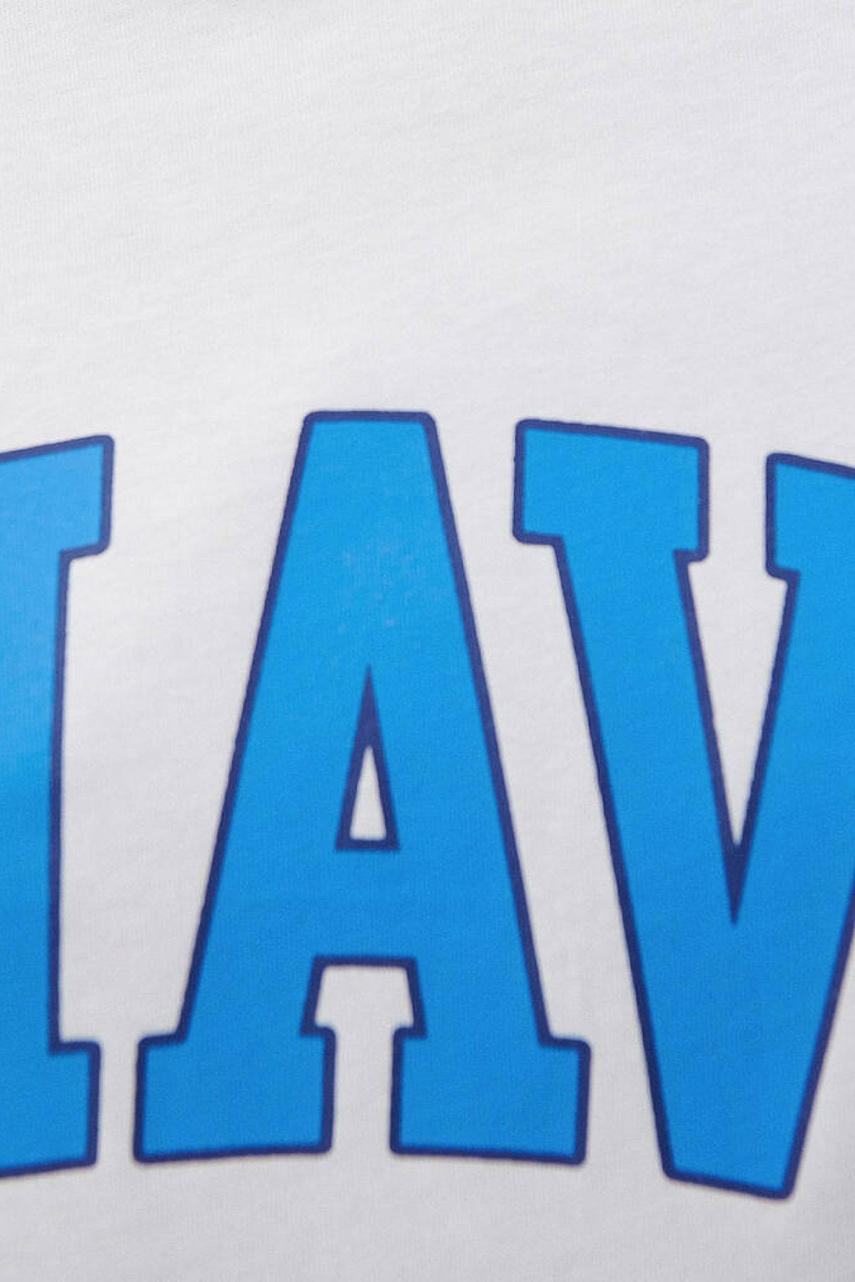 Mavi Baskılı Süt Beyaz Kadın Tişört 1600843-70000 - 5
