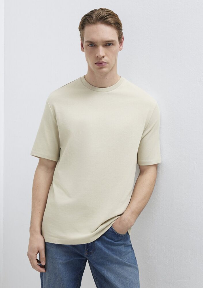 Mavi Bej Basic Loose Fit Erkek Tişört 0611924-70322 (1)
