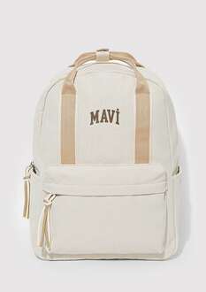 Mavi Bej Detaylı Ecru Sırt Çantası 1912481-30221 - 2
