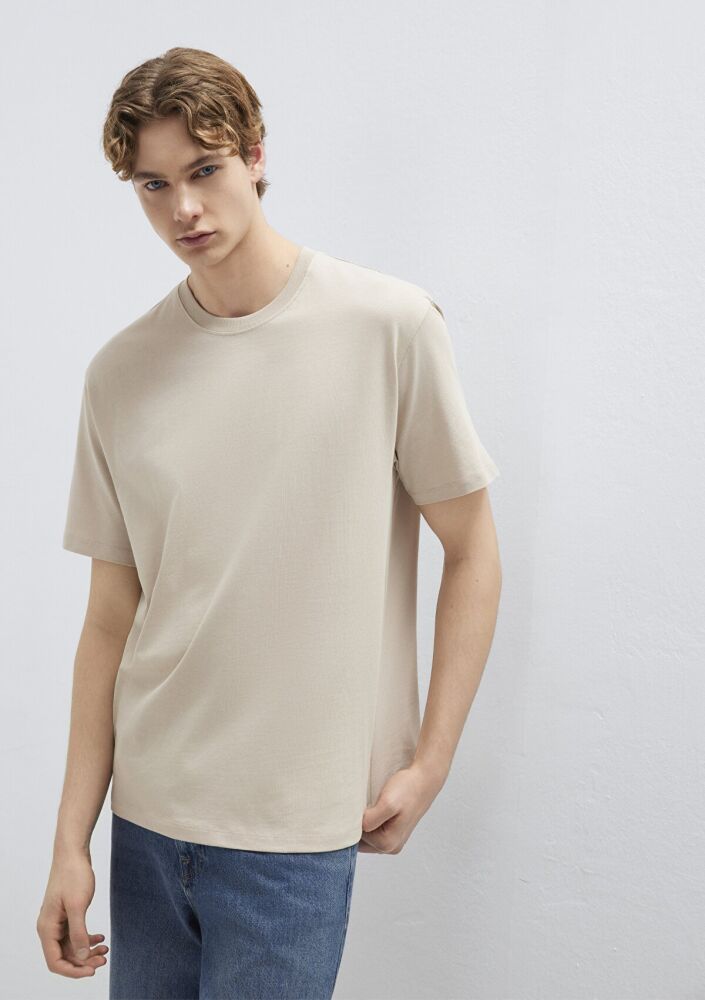 Mavi Bej Loose Fit Basic Erkek Tişört 066249-70004 (1)