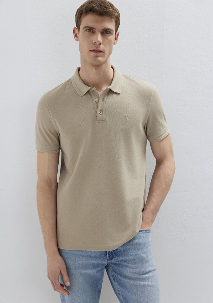 Mavi Bej Sim Fit Erkek Polo Tişört 064946-80697 (1)