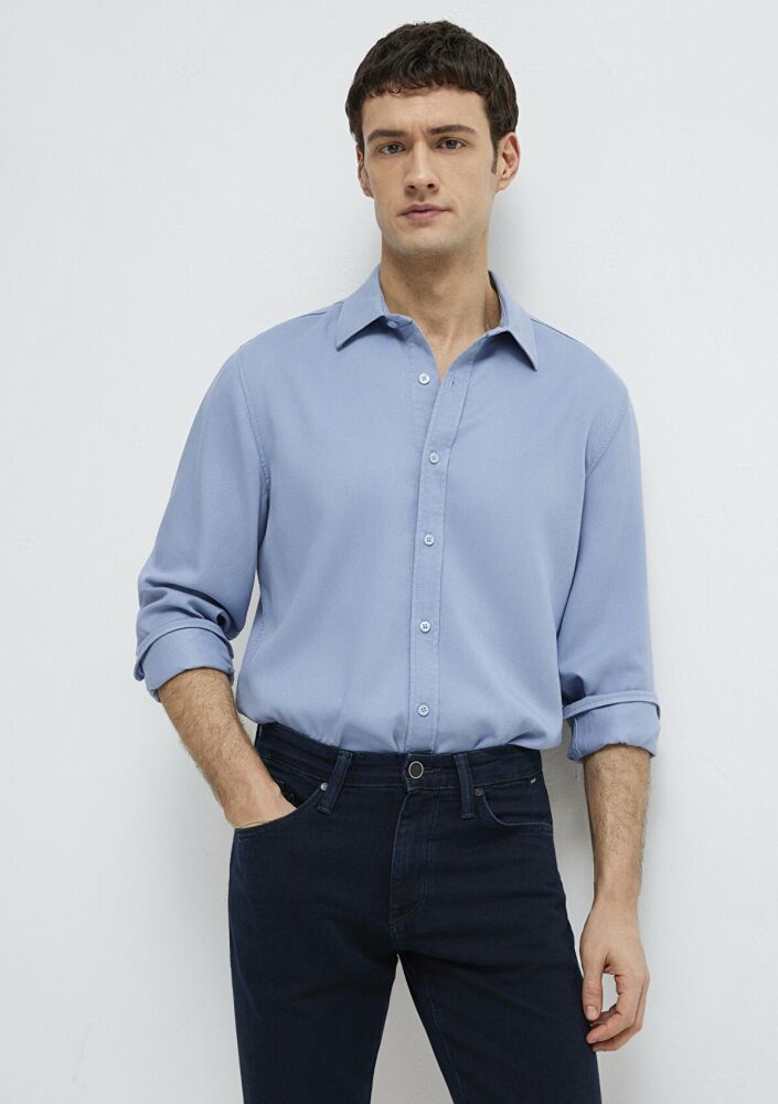 Mavi Bej (TENCEL™) Regular Fit Erkek Gömlek 0210818-70813 (1)