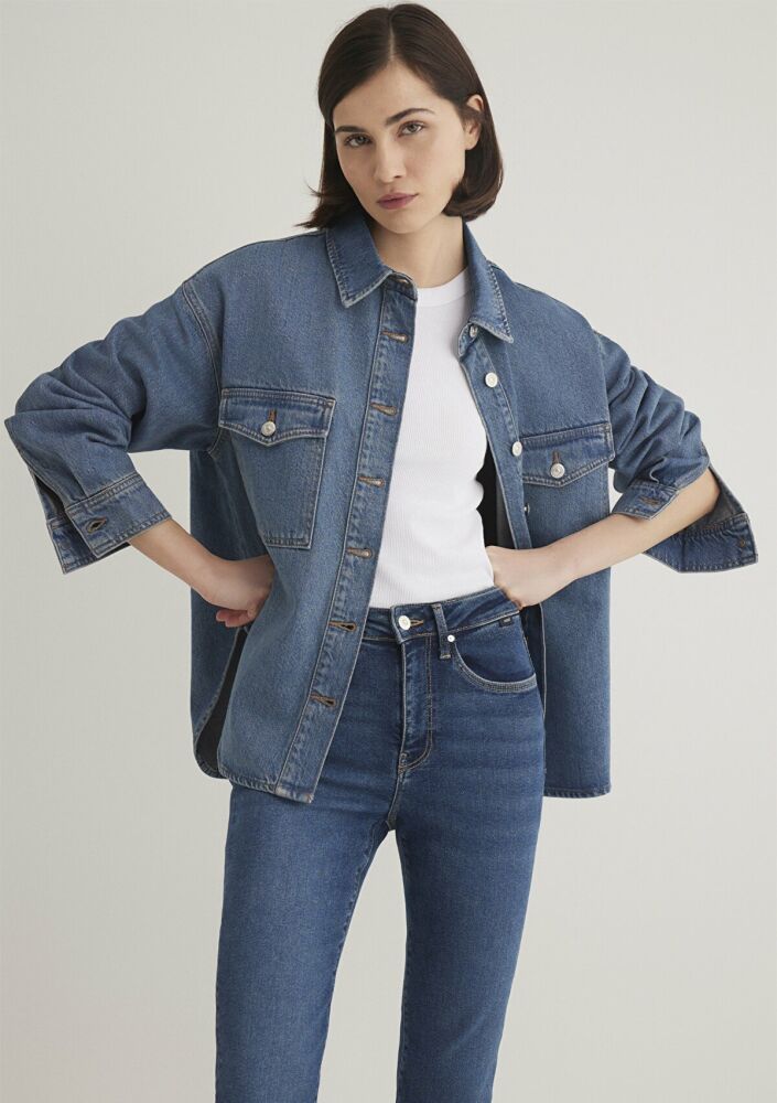 Mavi Bekka Mid Classic Denim Kadın Jean Gömlek 1211000-89250 (1)