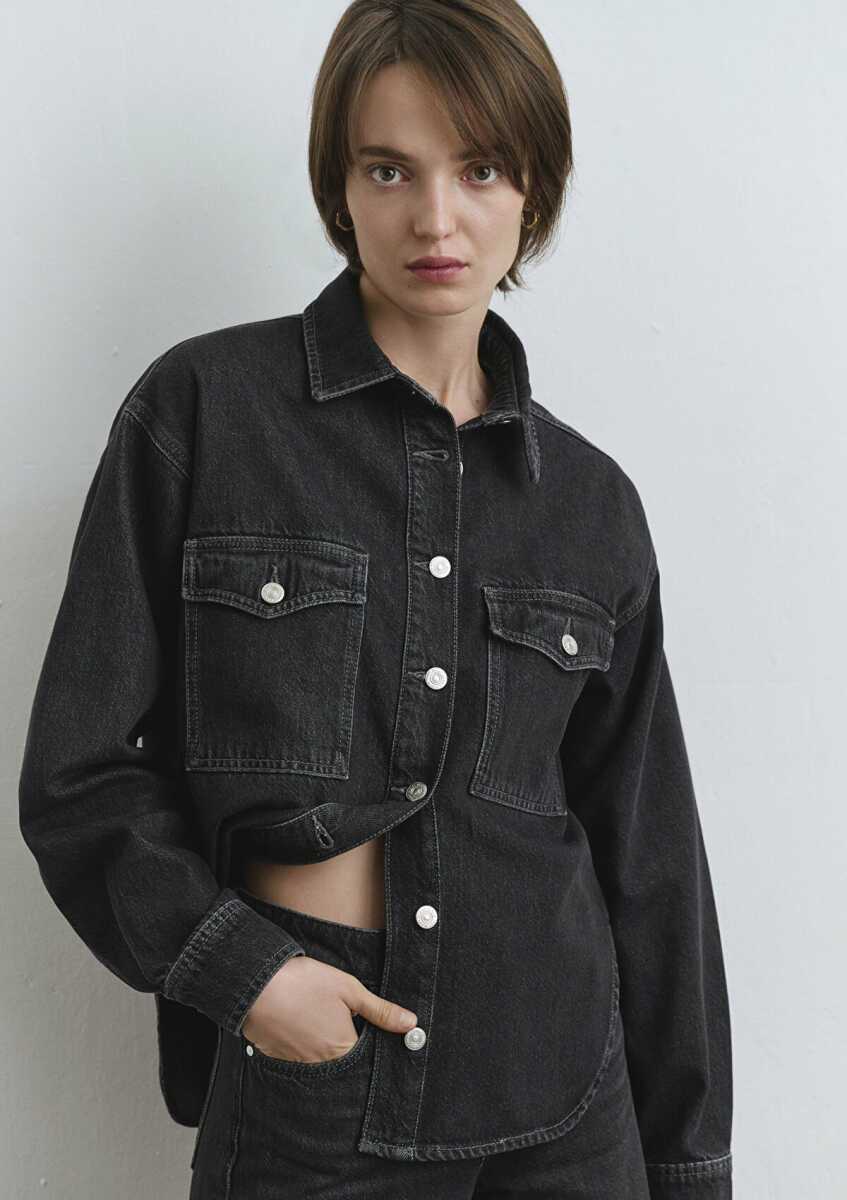 Mavi Bekka Smoke Classic Denim Kadın Jean Gömlek 1211000-89238