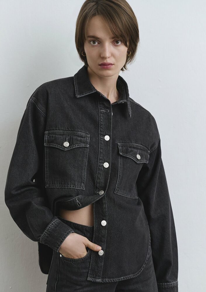 Mavi Bekka Smoke Classic Denim Kadın Jean Gömlek 1211000-89238