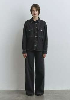 Mavi Bekka Smoke Classic Denim Kadın Jean Gömlek 1211000-89238 - Mavi (1)