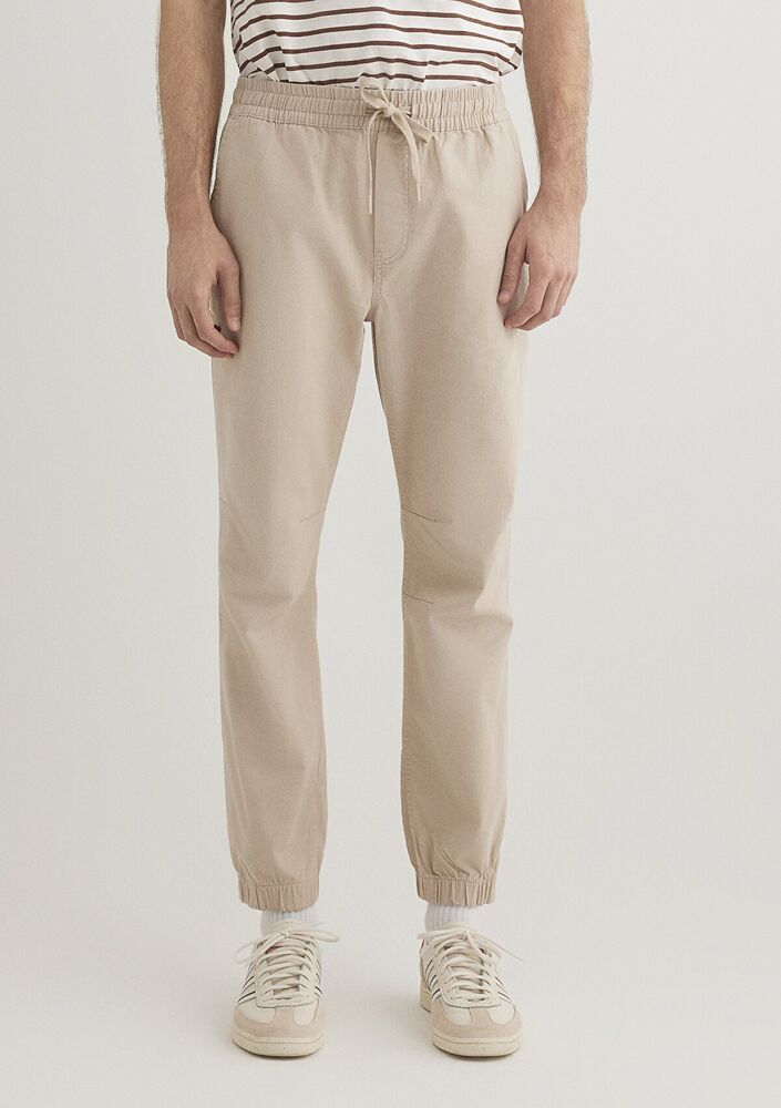 Mavi Beli Lastikli Uçuk Bej Erkek Pantolon 000169-70004 - 4