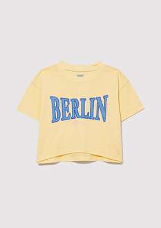 Mavi Berlin Baskılı Crop Çocuk Tişört 7610269-89145 - 3