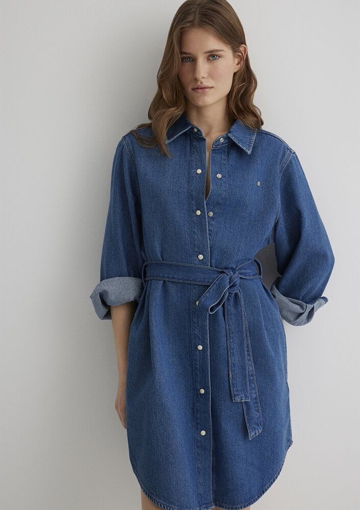 Mavi Bertına Mid Blue Classic Denim Kadın Jean Elbise 1310618-89426 - 2