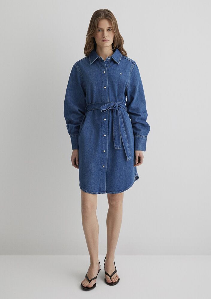 Mavi Bertına Mid Blue Classic Denim Kadın Jean Elbise 1310618-89426 - 5