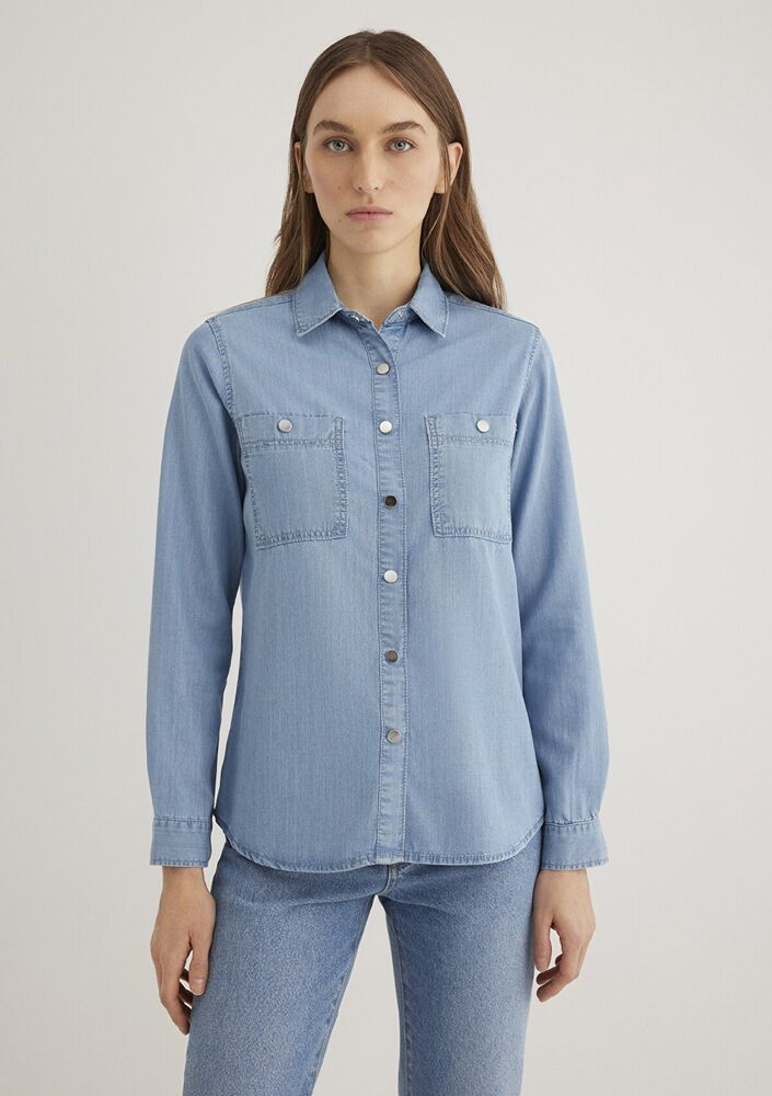 Mavi Betty Lt Blue Gold Kadın Jean Gömlek 1210818-89159 - 2