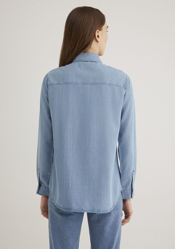 Mavi Betty Lt Blue Gold Kadın Jean Gömlek 1210818-89159 - 3