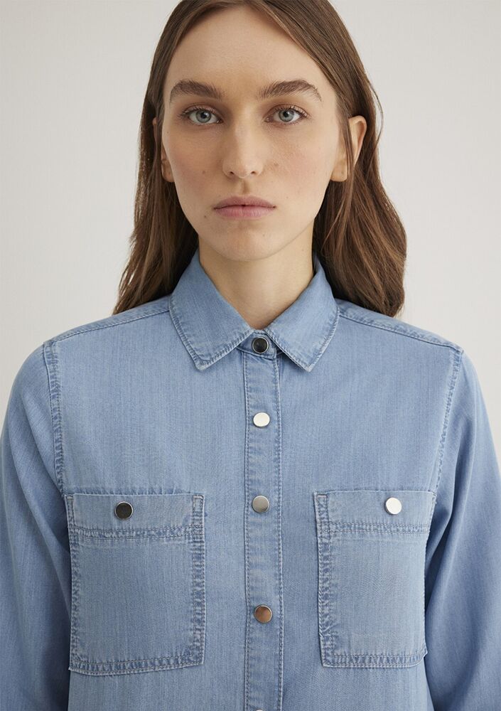 Mavi Betty Lt Blue Gold Kadın Jean Gömlek 1210818-89159 - 4