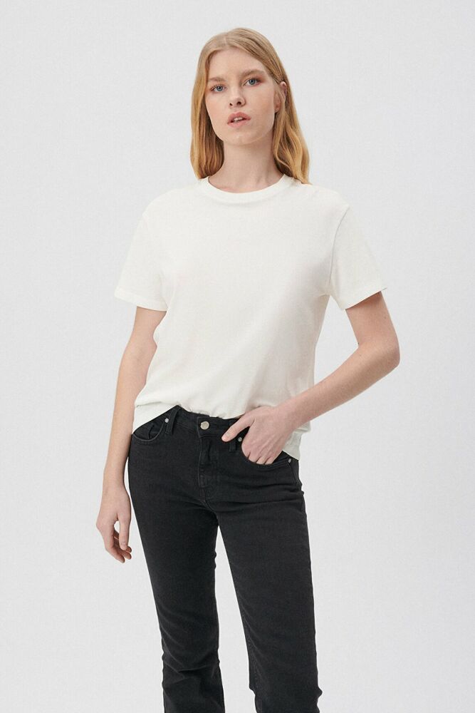 Mavi Beyaz Basic Tişört 1600965-33389