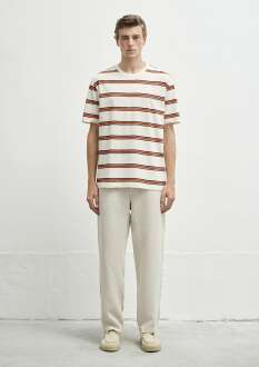 Mavi Beyaz Çizgili Erkek Tişört 0612947-70056 - Mavi (1)