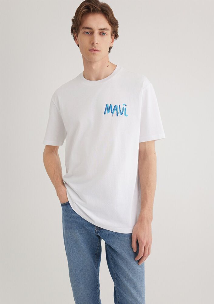 Mavi Beyaz Erkek Tişört 0612468-620 - 3