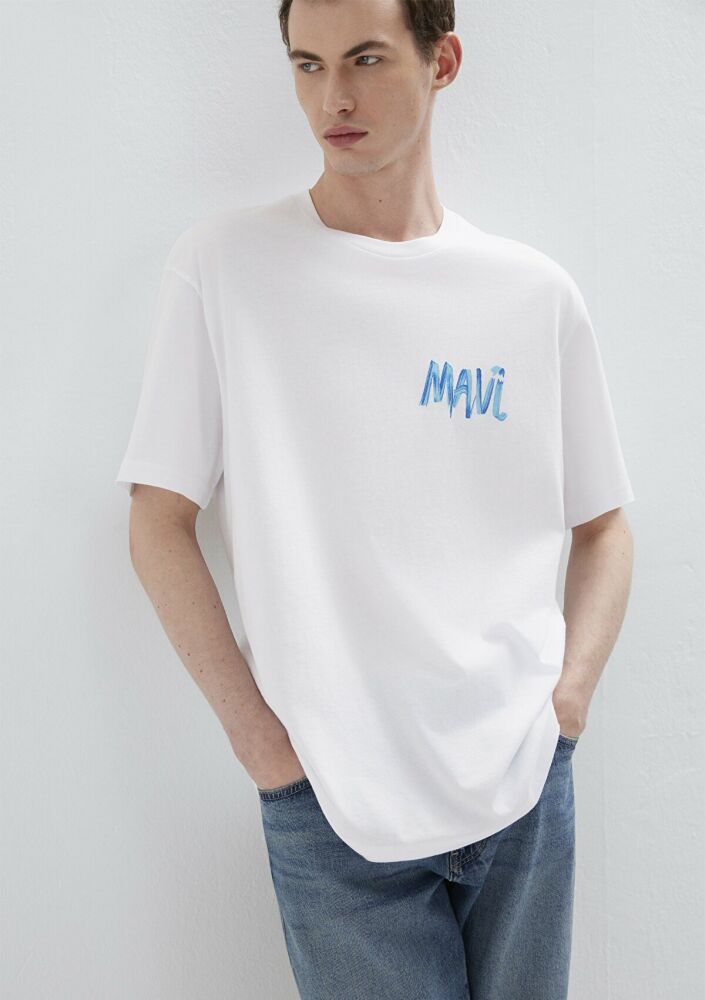 Mavi Beyaz Erkek Tişört 0612468-620 (1)