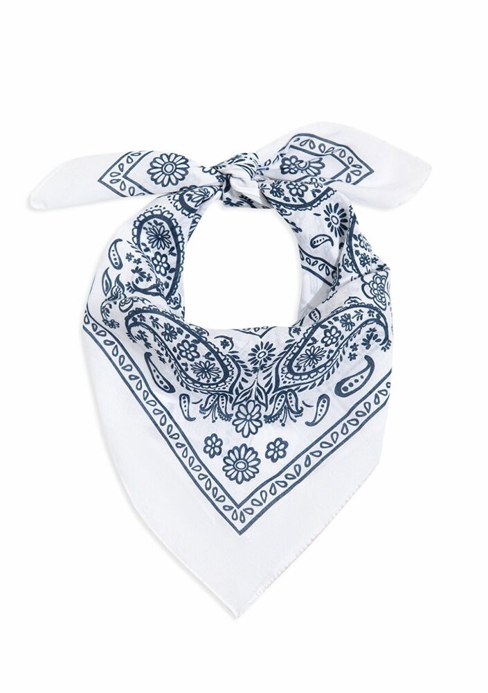 Mavi Beyaz Kadın Bandana 1911810-70057 - 2