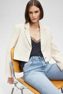 Mavi Beyaz Kadın Ceket 1110380-70057 - Mavi (1)