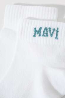 Mavi Beyaz Kadın Patik Çorap 1912785-20843 - Mavi (1)