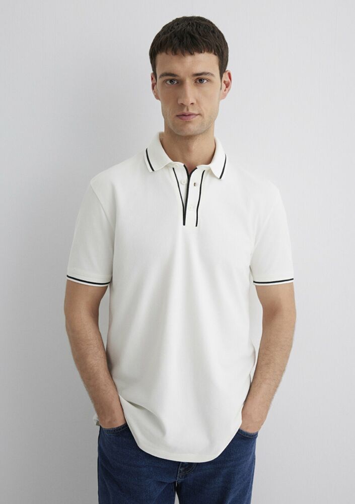 Mavi Beyaz Polo Erkek Tişört 0612648-70057 - 3
