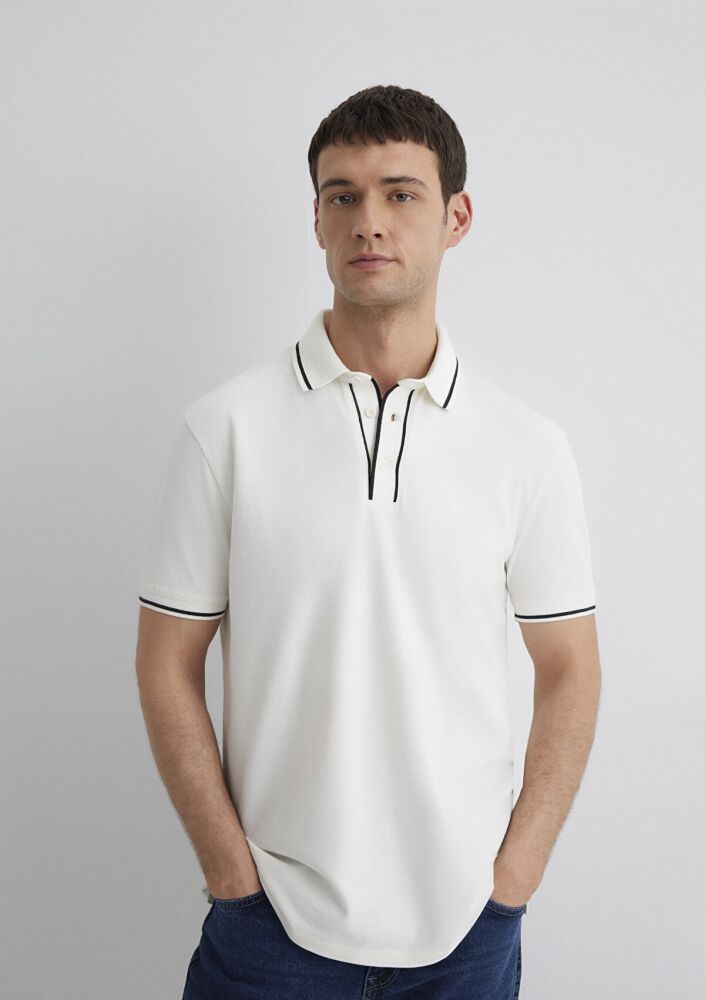 Mavi Beyaz Polo Erkek Tişört 0612648-70057