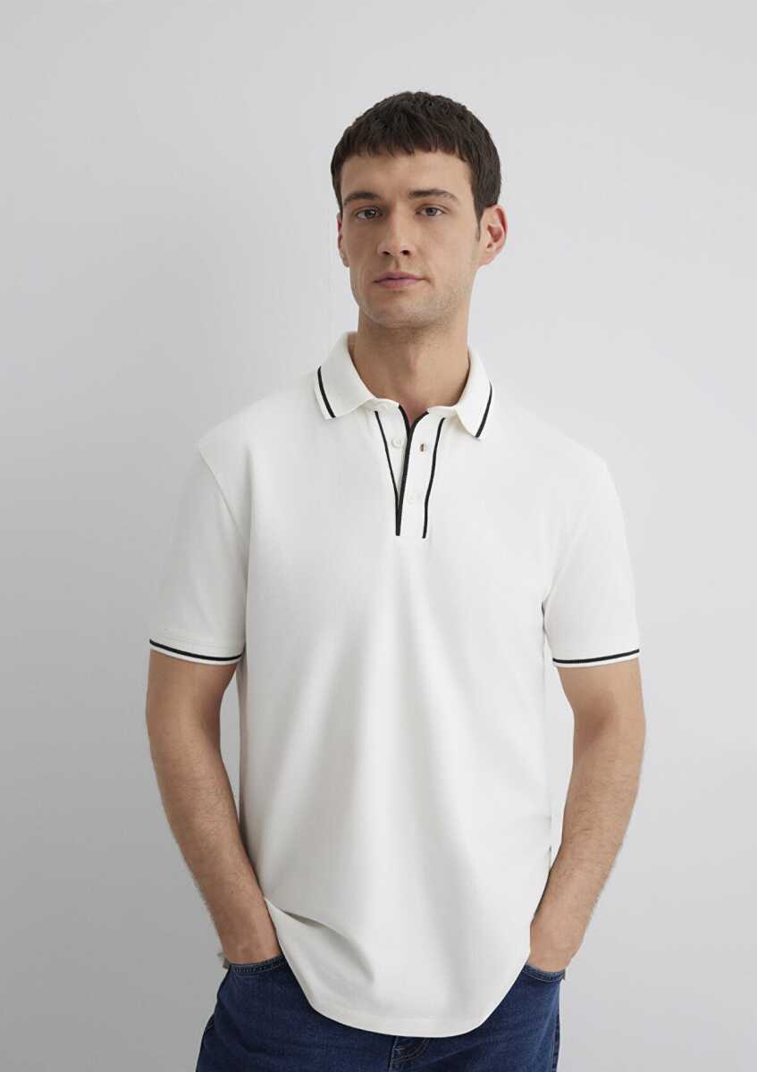 Mavi Beyaz Polo Erkek Tişört 0612648-70057