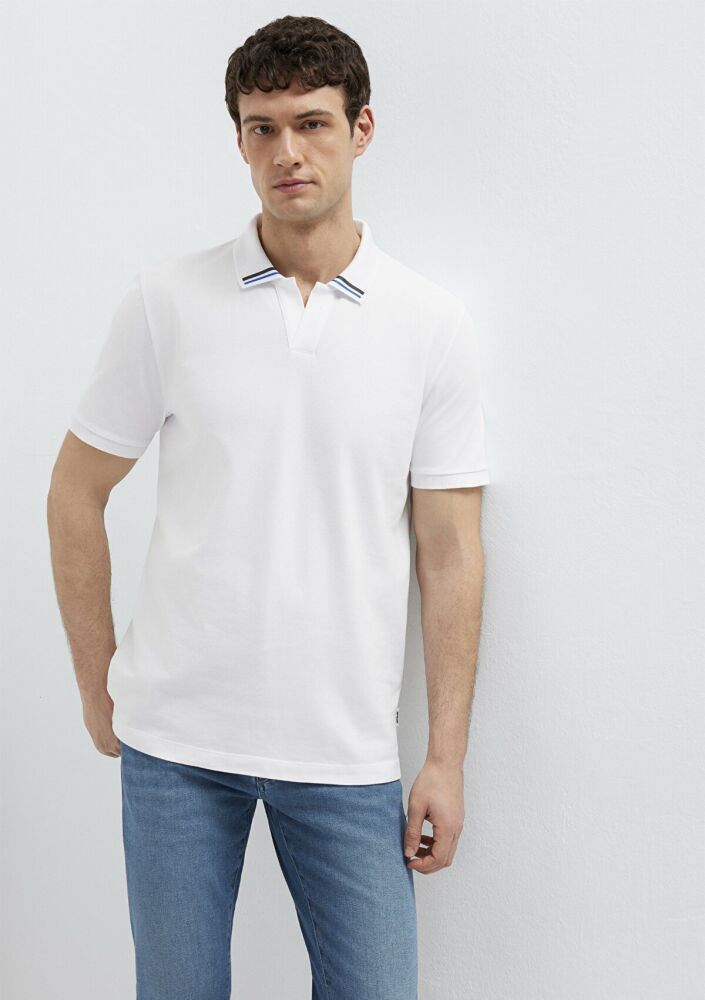 Mavi Beyaz Regular Fit Erkek Polo Tişört 0613368-620 (1)