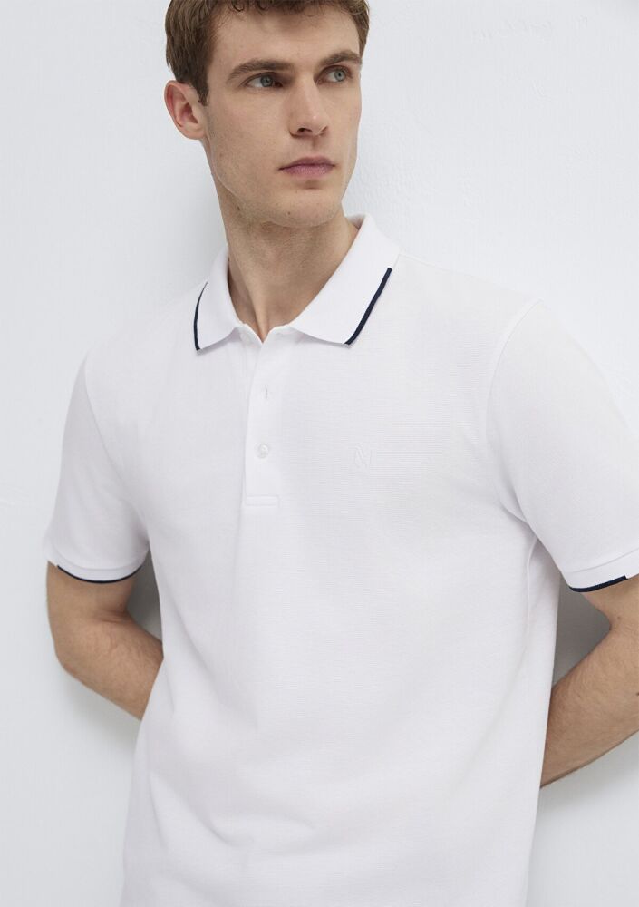 Mavi Beyaz Regular Fit Erkek Polo Tişört0613272-620