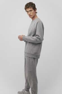 Mavi Bisiklet Yaka Gri Melanj Erkek Sweat 0S10295-80018 - 2
