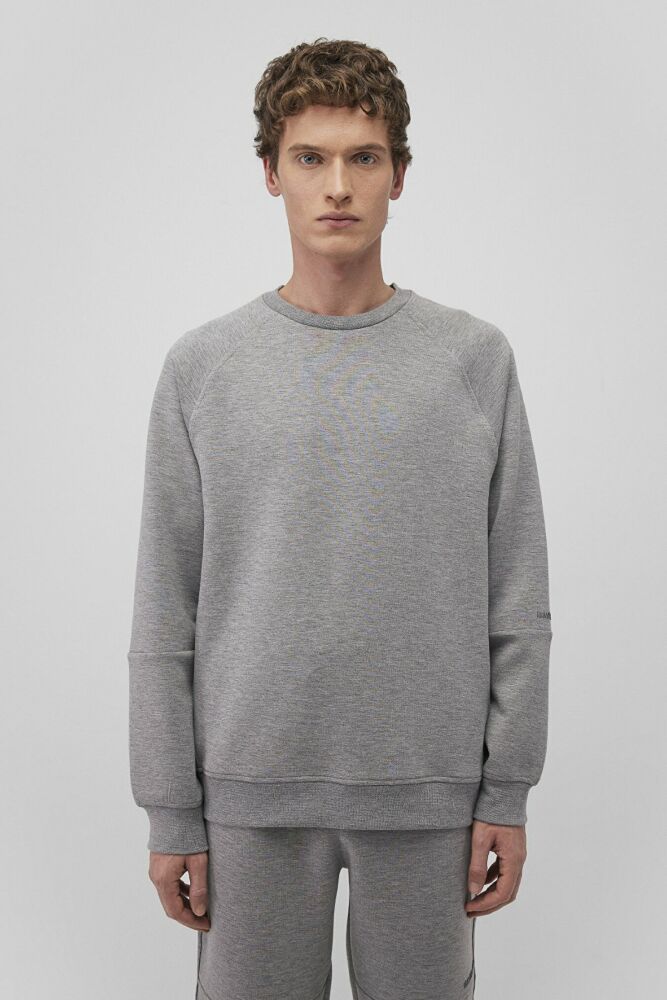 Mavi Bisiklet Yaka Gri Melanj Erkek Sweat 0S10295-80018 - 4