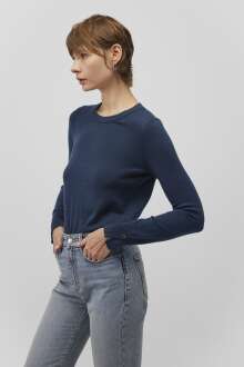 Mavi Bisiklet Yaka Kadın Kazak 1710510-82454 - Mavi (1)